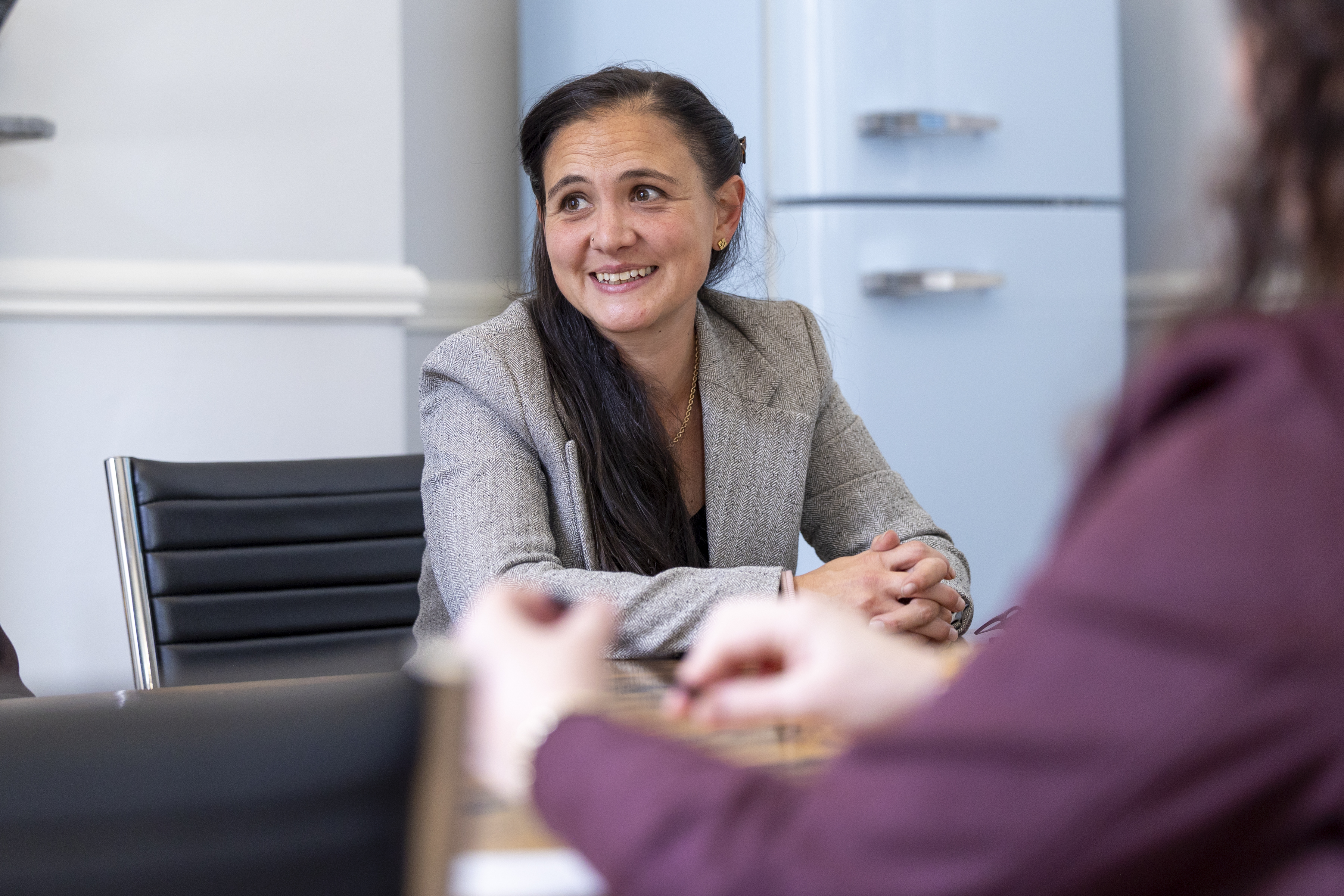 Solicitor meeting with a client